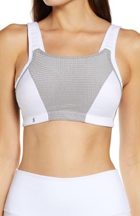 Glamorise Custom Control Sports Bra in White/gray at Nordstrom, Size 36D