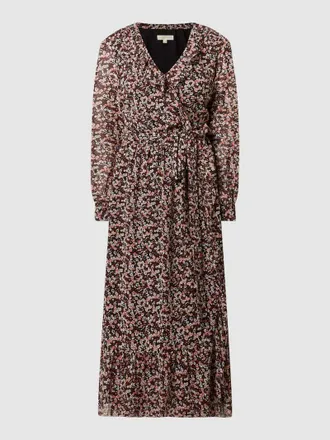 Michael Kors Wickelkleid aus Chiffon Modell Dainty in Dunkelrot, Gr&ouml;&szlig;e S