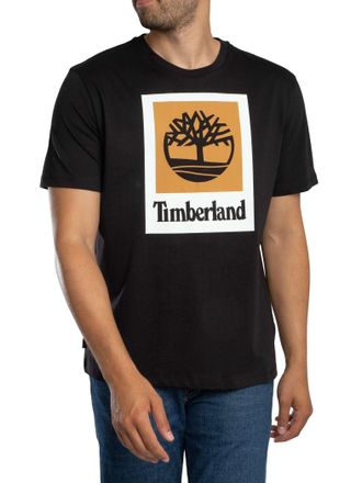 Timberland Mens Coloured Short Graphic T-Shirt, Black, XL