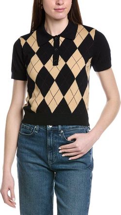 Frame Denim The Argyle Wool-Blend Polo Sweater