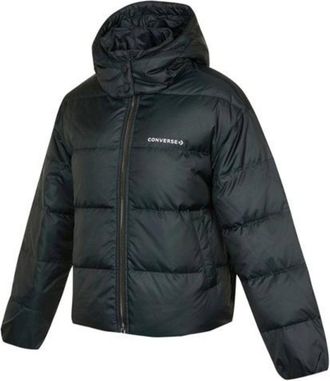 Converse (WMNS) Converse Short Down Textile Jacket Asia Sizing Black 10021998-A01