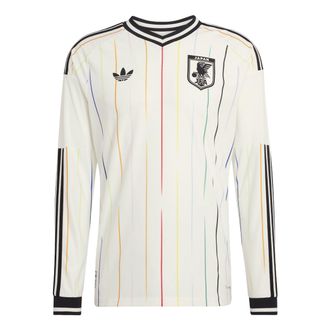 adidas Japan 26 Away Authentic Long Sleeve Jersey Asia Sizing Off White Black JZ9698