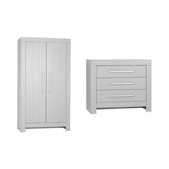 OEM Commode 3 Tiroirs Et Armoire Pinio Calmo Gris