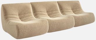 Sweeek Sof&aacute; Modular En Tejido Efecto Alpaca, 3 Plazas