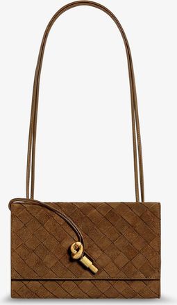 Bottega Veneta Borsa a tracolla in suede con motivo Intrecciato - BOTTEGA VENETA - gender_Woman