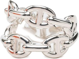 Herm&egrave;s Chaine Dancre Silver Silver 925 Band Ring (Pre-Owned)