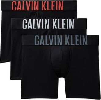 Calvin Klein 3-Pack Intense Power Microfiber Boxer Briefs in Black/turbulence Multi at Nordstrom, Size X-Large