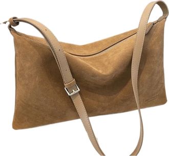 Generic Retro Bag For Womens Textured Frosted Shoulder With Large Capacity Crossbody Commuting Tote(Watermelon red)