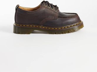Dr. Martens Lowell - Scarpe unisex con 4 occhielli marrone scuro Crazy Horse