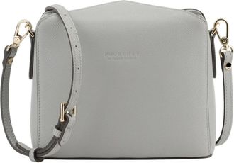 Pourchet Tassen, Dames, Wit, ONE Size, Witte leren schoudertas