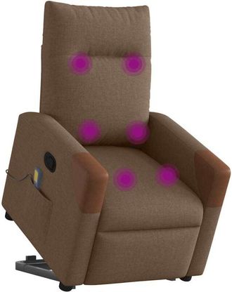 vidaXL Vidaxl - Silla De Masaje Reclinable De Pie De Tela Marr&oacute;n