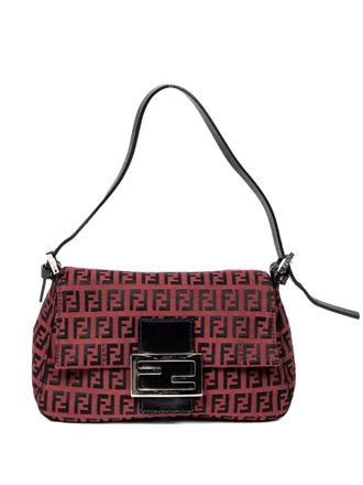 Fendi FF-print shoulder bag - Red