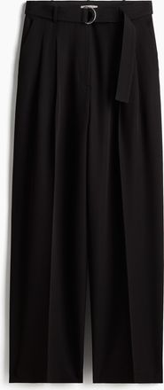 H&M Weite Hose mit G&uuml;rtel - Schwarz