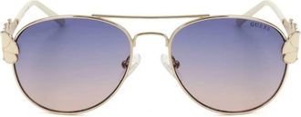 Guess Blue Gradient Pilot Ladies Sunglasses GF4025 32W 53