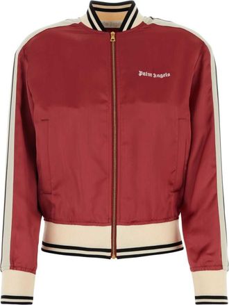 Palm Angels Tiziano red viscose bomber jacket