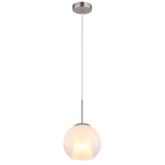 Globo Lighting Globo - L&aacute;mpara Colgante - Barry - Acero - Vidrio - &Oslash; 20cm - E27