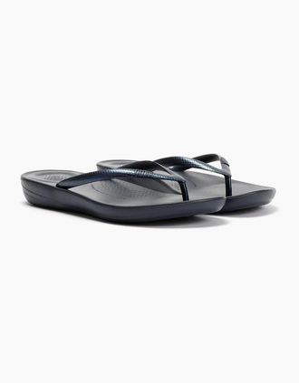 FitFlop Womens FitFlop Iqushion Ergonomic Womens Midnight Navy Flip Flops - Size: 8