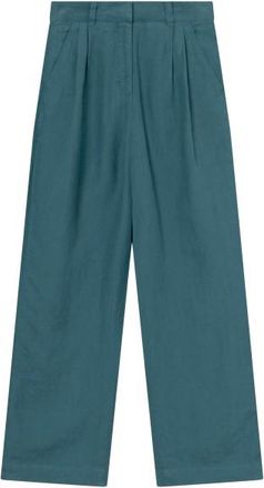Dedicated Pants Vickleby Linen Freizeithose f&uuml;r Damen | blau