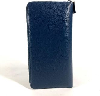 Prada Navy Saffiano Long Wallet (Bi-Fold) (Pre-Owned)