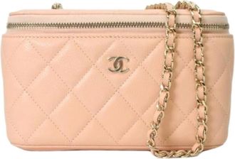 Chanel Pre-owned Vintage Schoudertas - Dames - Vintage Schoudertas - Roze - ONE Size - Leer - Vintage