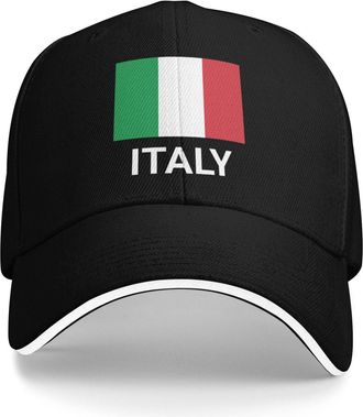 Generic Support Italy Flag Hat Italian Caps for Men Women I Stand with Italy Baseball Cap Trucker Hats Black