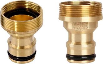 OEM 2 Adaptadores Universales Para Grifo Con Rosca Macho M22 Y Rosca De Tornillo M24 Para Manguera De Jard&iacute;n Y Lavabo