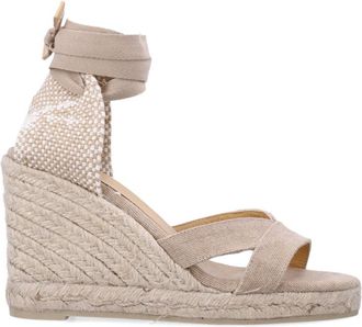 Castaner Beige Solid Bailey Wedges
