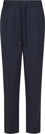 Jacob Cohen Broeken, Heren, Blauw, S, Katoen, Blauwe Broek met Trekkoord