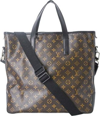Louis Vuitton Black Brown Monogram Shoulder Bag Tote Bag (Pre-Owned)