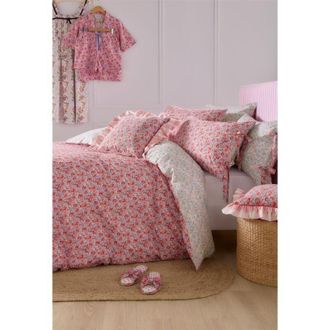 Cath Kidston Ditsy Archive Pink Duvet Cover Set Floral Themed King Bedding Set