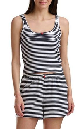Splendid Feeder Striped Tank and Boxer Pajamas in Feeder Stripe Sky Captain at Nordstrom Rack, Size X-Small