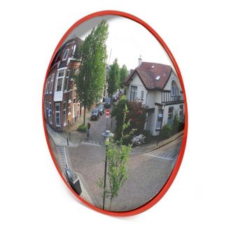 Elle Espejo Retrovisor Convexo De 30 Cm - Campo De Visi&oacute;n De 130-160&deg; - Policarbonato Resistente A La Intemperie - Seguridad Vial Para Interiores Y Exterio