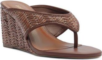 Arezzo Sara Wedge Flip Flop in Castanho/Cioccolato at Nordstrom, Size 7.5