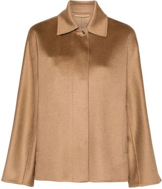 Max Mara brushed cashmere jacket - women - Cashmere - 38 - Neutrals