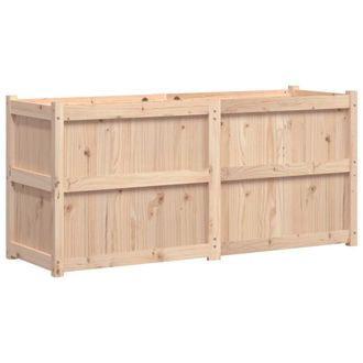 Berkfield Home Garden Planter 150x50x70 cm Solid Wood Pine in Light Tan | Size: 150 x 50 x 70 cm