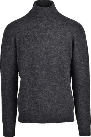 Roberto Collina Grey Alpaca-Blend Crewneck Sweater