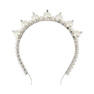 Simone Rocha Parel Tiara Haarklemmen - Wit - Dames - Haaraccessoires - Wit - ONE Size - Accessoires