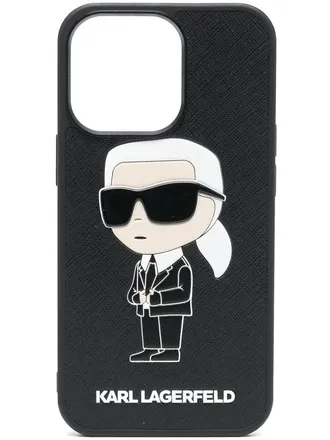 Karl Lagerfeld Ikon 2.0 Karl iPhone 14 case - women - Thermoplastic Polyurethane (TPU) - One Size - Black