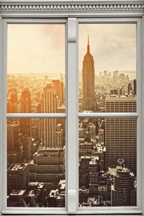 Queence Wandsticker »New York« Wandsticker, Wandbild, selbstklebend, 3D, Fenster