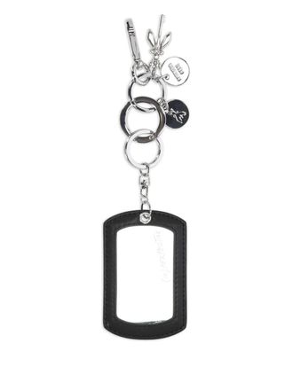 Patrizia Pepe charm-pendant keyring - women - Acrylic/Metal - One Size - Silver