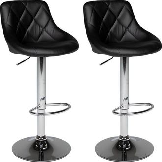 Happy Garden Juego de 2 taburetes de bar negros jasper