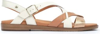 Pikolinos Witte Damessandaal - Zomercollectie - Dames - Sandalen - Wit - 35 EU - Leer - Schoenen