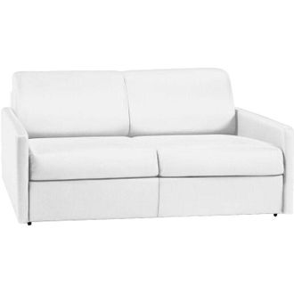 Vente-Unique Vente-unique - Divano letto 3 posti a ribalta in similpelle Bianco - Larghezza Materasso 140 cm - Spessore 14 cm - calife