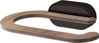 Bisk Portarrollos De Papel Higi&eacute;nico Bergen, Negro/madera