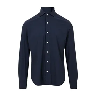 Barba Stretch Technical Shirt - Heren - Overhemden - Blauw - Maat: 3XL