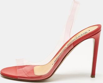 Alexandre Vauthier Red Pvc Slingback Sandals