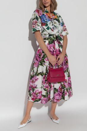 Dolce & Gabbana Skirt With Floral Motif, Womens, Multicolour