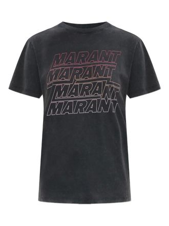 Isabel Marant logo-print T-shirt - Grey