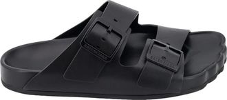 Balenciaga Schoenen, Heren, Zwart, 40 EU, Suède, Zwarte Sandalen met Verstelbare Gespen