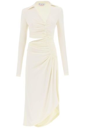 Off-white Midi Viscose Dress
